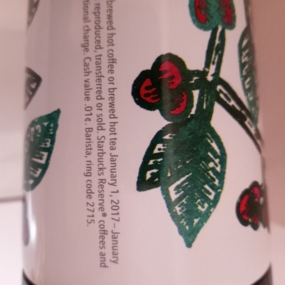 Starbucks Hot & Cold SS Tumbler Holly Berry 2016 Coffee Tea Vac